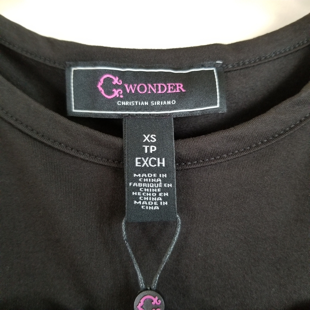 C Wonder Sleeveless Top Tank With Overlay XS NWT - Picture 4 of 6